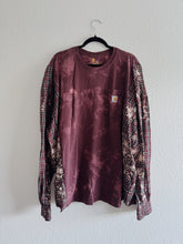 Load image into Gallery viewer, Maroon Reworked Carhartt Flannel
