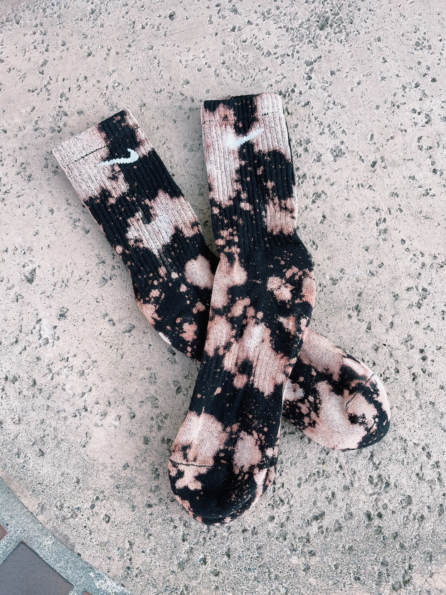 bleach tie dye nike socks